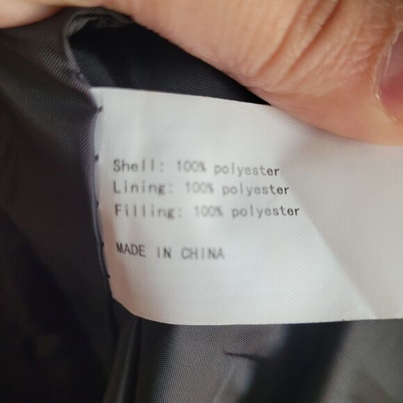 Puffer Coat Parka Hooded Jacket Womens XS Black Windproof CHERFLY - Picture 16 of 16